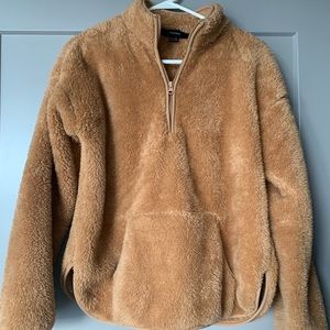 Faux fur pullover